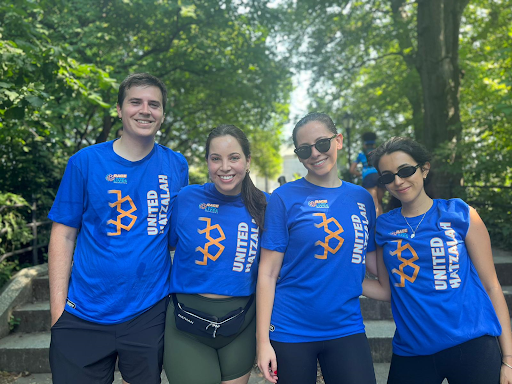 New York Race To Save Lives runners after they finished the 5K